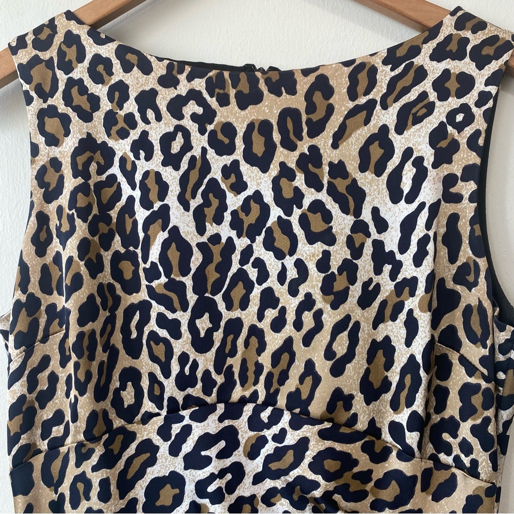 VTG Cache Animal Print Cocktail Mini Dress - Black and Tan - Picture 3 of 7